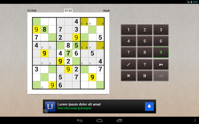 Andoku Sudoku 2 screenshot