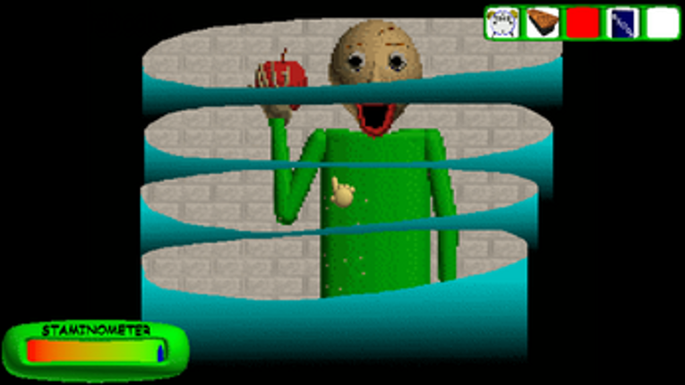 Baldi's Basics Plus but Baldi eats an apple while chasing you screenshot
