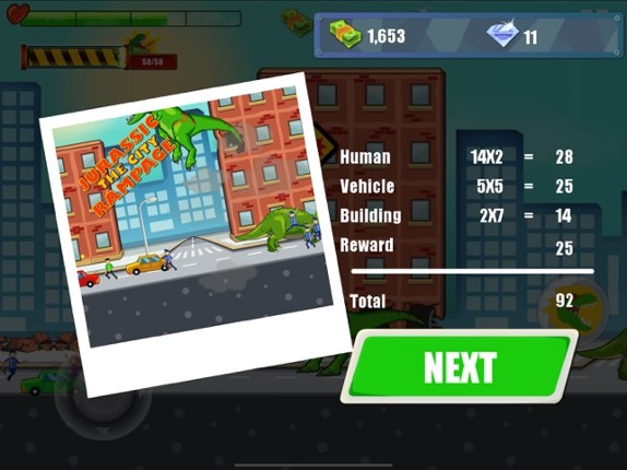 Jurassic Dinosaur City Rampage Image
