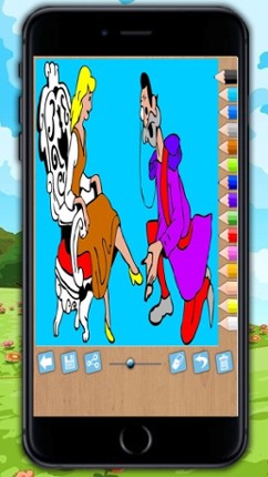 Pintar cuentos de hadas: juego educativo para colorear a Rapunzel o Cenicienta para niños Image