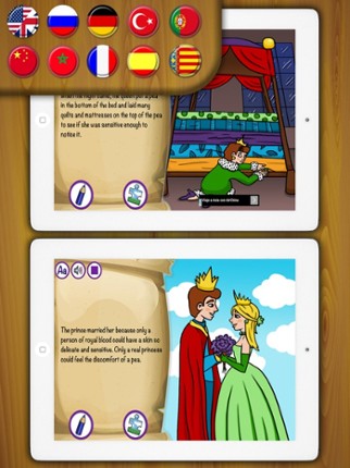 Princess and the Pea Classic tale interactive book screenshot