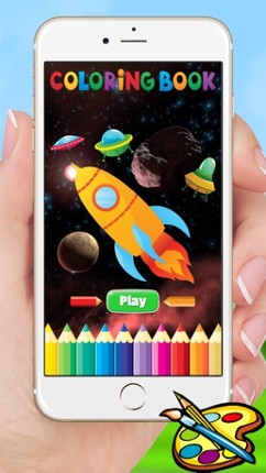 Rockets &amp; Spaceships Coloring - Drawing for kids free games Image