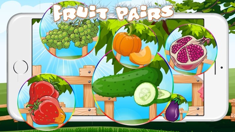 Fruit And Vegetable Matching - Pairs Game for Kids Image