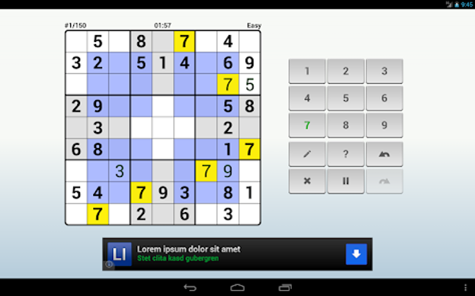 Andoku Sudoku 2 screenshot