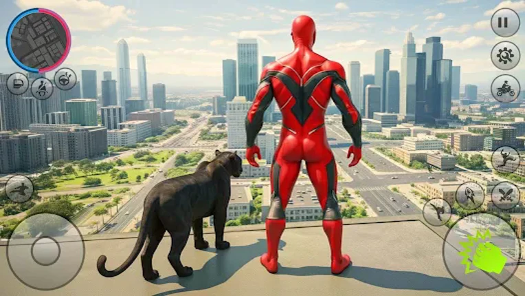 Spider Hero Flying City Rescue Image
