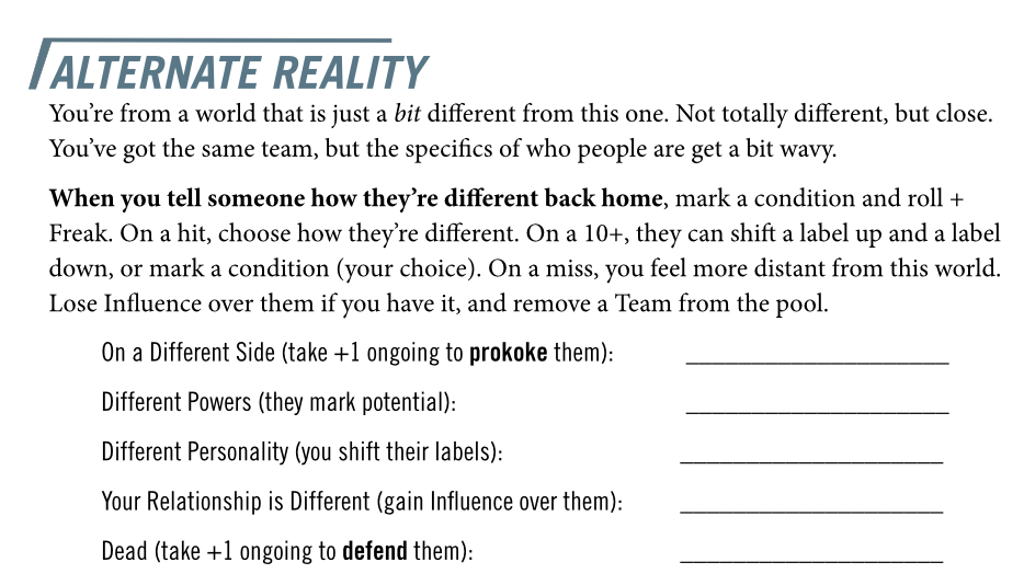 Games like The Shifted: A Masks Playbook