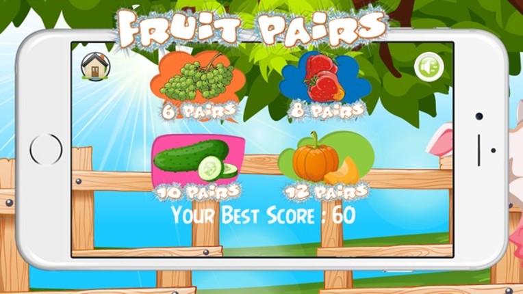 Fruit And Vegetable Matching - Pairs Game for Kids Image