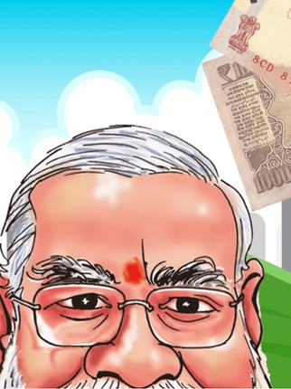 Modi Black Money Tiles Game screenshot