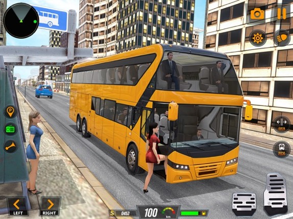 Real Modern City Bus Driving Image