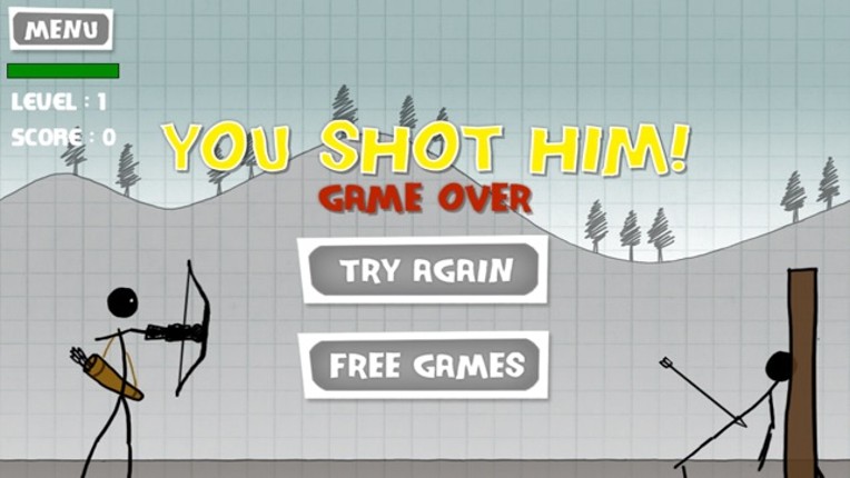 Stickman Apple Shooting Showdown - Free Bow and Arrow Fun Doodle Skill Game screenshot