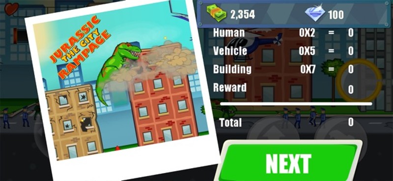 Jurassic Dinosaur City Rampage Image