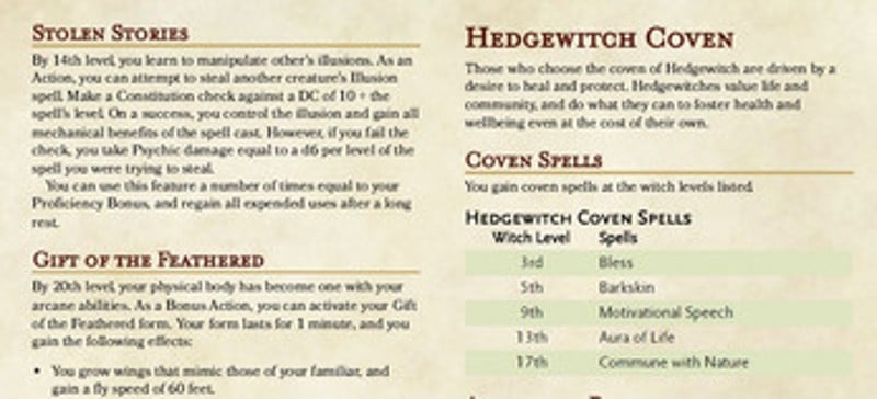 witch class (d&d 5e) Image