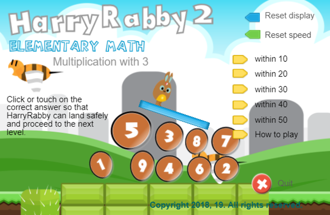 HarryRabby2 Multiply with 3 numbers FREE Game Cover