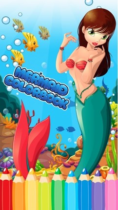 Mermaid Princess Coloring Book - Printable Coloring Pages with Finger Painting screenshot