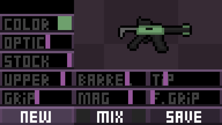 Pixel art Gun Generator Game Cover