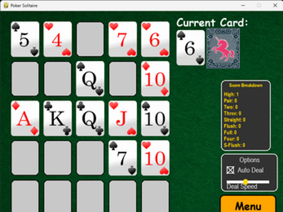 Poker Solitaire screenshot