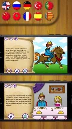 Princess and the Pea Classic tale interactive book screenshot