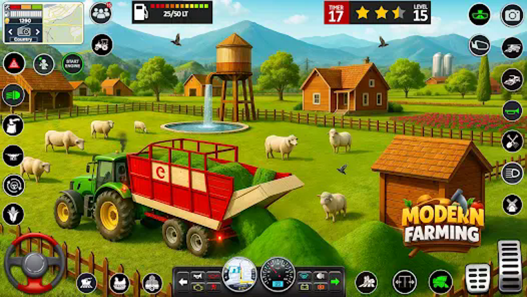 Big Farming Tractor Game 3D Image