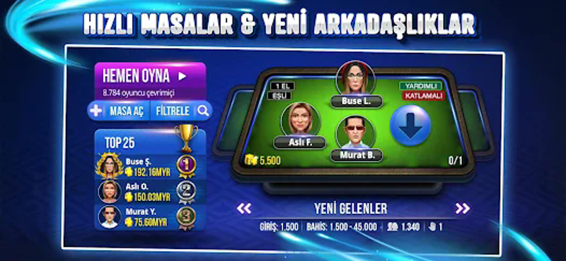 101 Yüzbir Okey Extra - Online screenshot