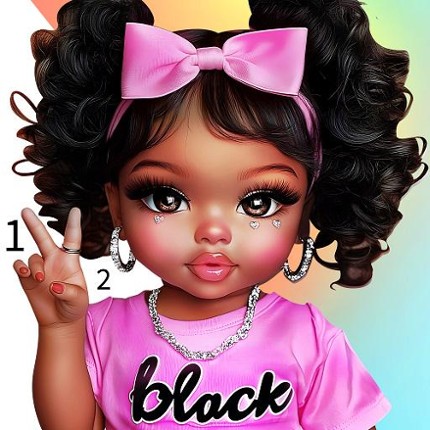Happy Black Color Image