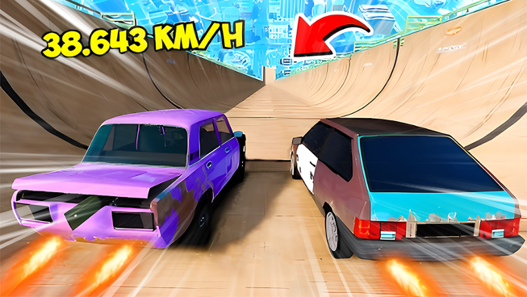 Turbo Cars: Pipe Stunts Game Cover