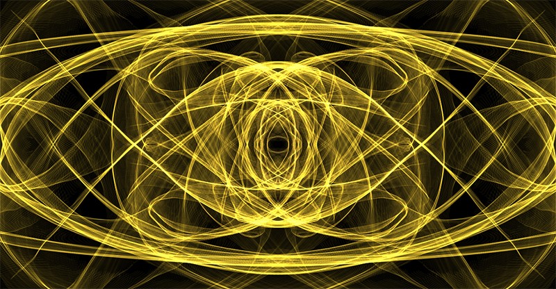 Yellow Abstract Fractal Art ~ Liquid Light Series #6 Image
