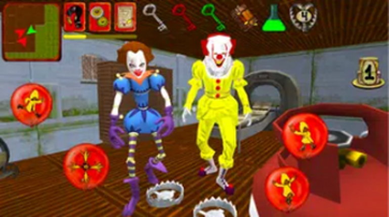 Clown Brothers. Neighbor Escape 3D Image