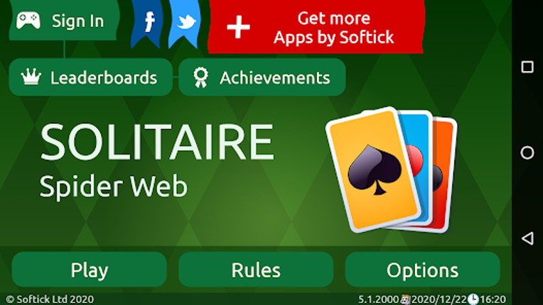 SpiderWeb Solitaire (Spider We screenshot