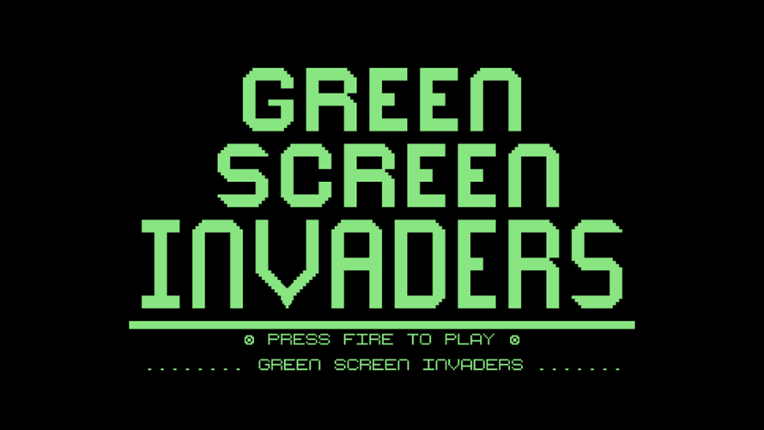 Green/Colour Screen Invaders C64 Game Cover