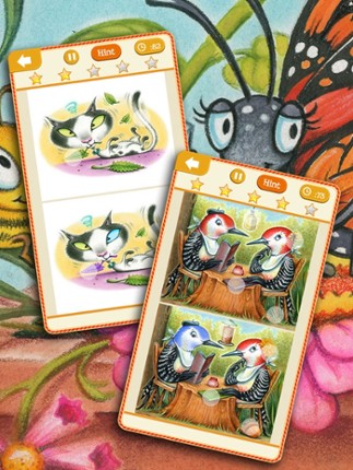 Animal Kingdom Spot the Difference Picture Hunter Puzzle Games for Kids and Family- Search and find differences in each pic! Free Edition screenshot