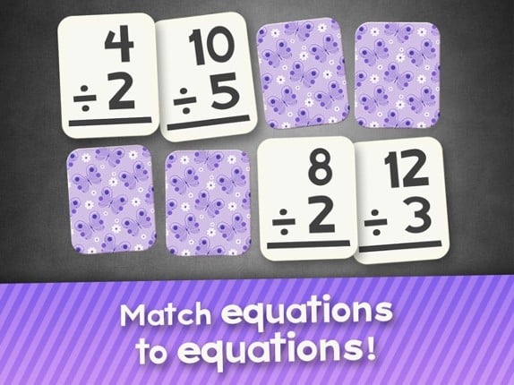 Division Flashcard Match Games for Kids in 2nd, 3rd and 4th Grade Learning Flash Cards Free Image