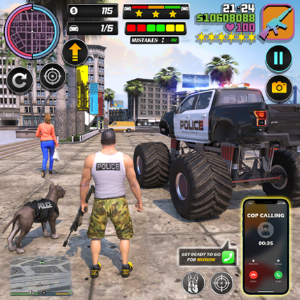 Police Monster Truck Games 3D Image