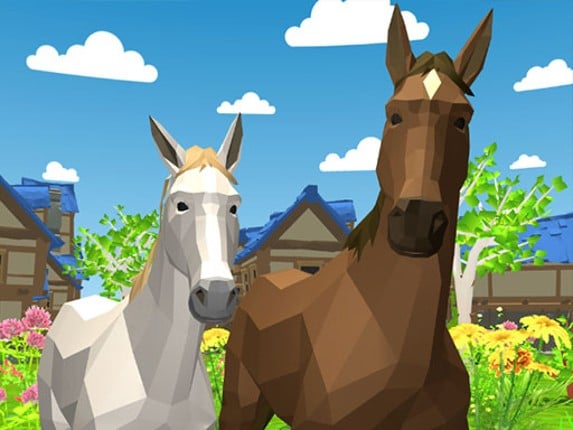 Horse Family Animal Simulator 3D Image