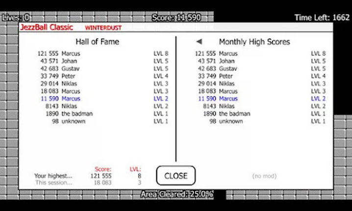 JezzBall Classic Lite screenshot