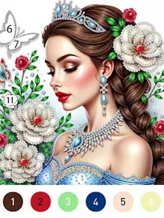 Gown Color by Number Book Image