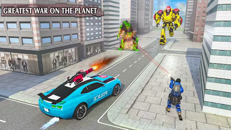 Police Flying Robot Car Game screenshot