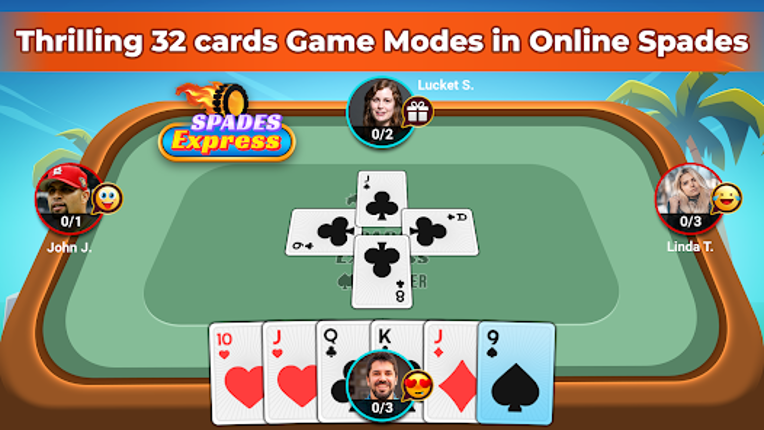 Spades Online Multiplayer Game screenshot