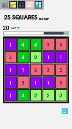 25 Squares - Tap Tap screenshot