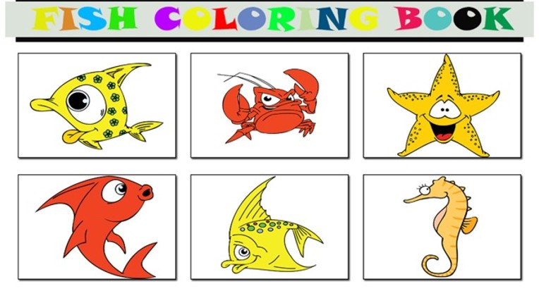 Learn to Draw Fish Coloring Book for Children screenshot