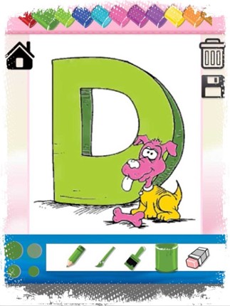 ABC Pencils Paint Draw coloring page for kids screenshot