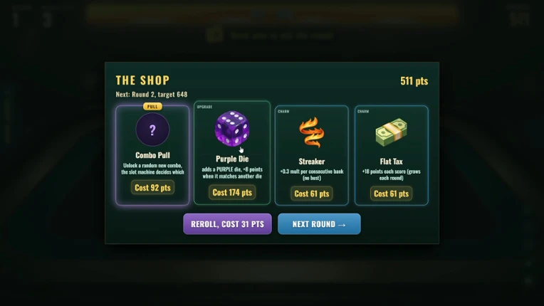 Dice & Dare : A Push-Your-Luck Casino-Style Dice Roguelike Image