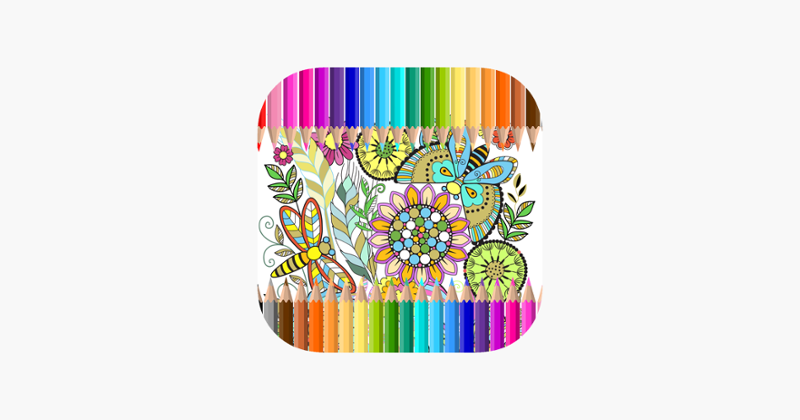 Flower Color Adult Coloring Book for Stress Relief Image
