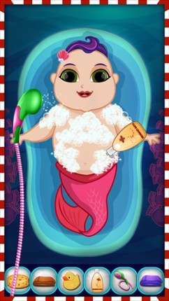 Mommy's Mermaid Newborn Baby Christmas Fun Salon Image