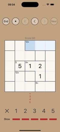 Opdoku = Calcudoku + Mathdoku screenshot