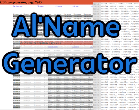 Al'Name Generator Game Cover