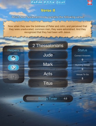 Bible Book Quiz - Christian Bible Game & Study Aid screenshot