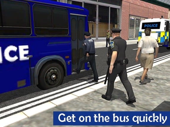 Police City Bus Staff Duty Simulator 2016 3D - London Anicent City Police Department Pick & Drop screenshot