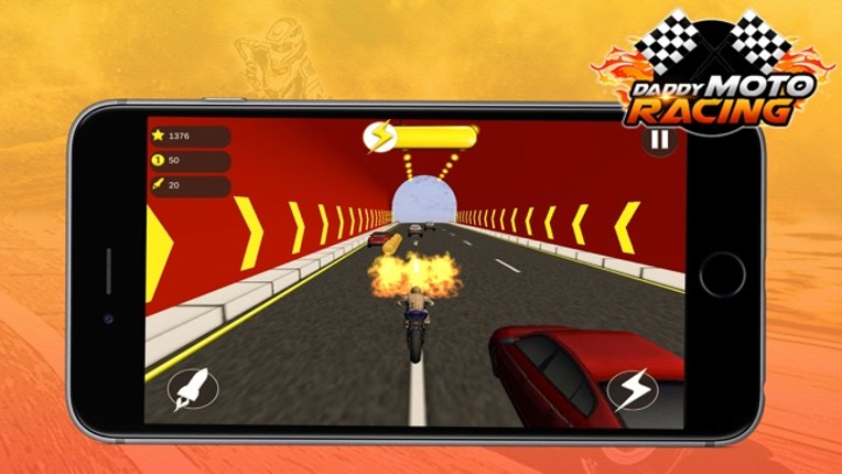 Daddy Moto Racing - Use powerful missile to become a motorcycle racing winner Image