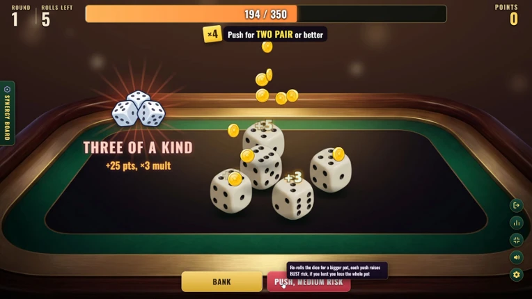 Dice & Dare : A Push-Your-Luck Casino-Style Dice Roguelike Image