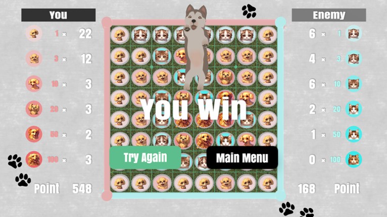 Dog vs Cat Othello screenshot